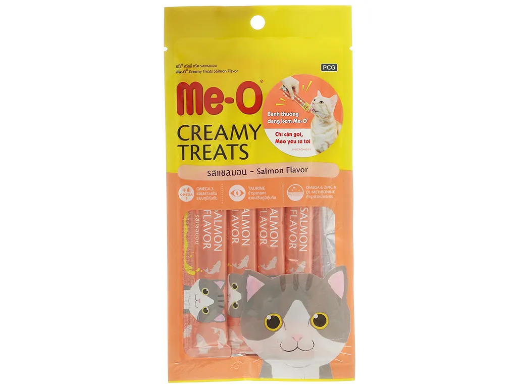 Treats Me-O Creamy Treats Vị Cá Hồi Gói 60g cho Mèo - Salmon
