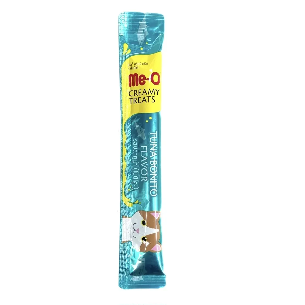 Súp Thưởng Me-O Creamy Treats Cho Mèo Vị Cá Ngừ & Cá Ngừ Vằn Thanh 15g - Tuna & Bonito