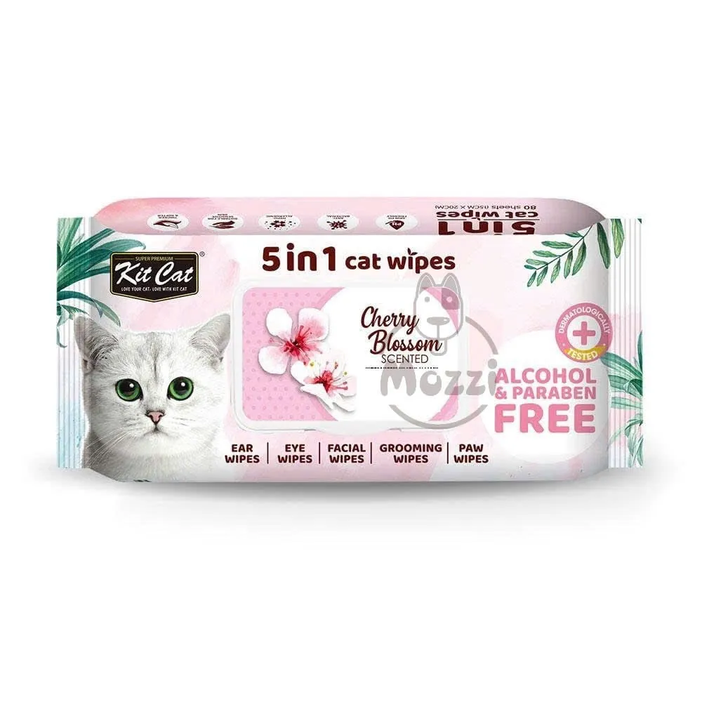 Khăn ướt Kit Cat Anh Đào 80 Tờ Size 15x20 cm cho Mèo - Cherry Blossom