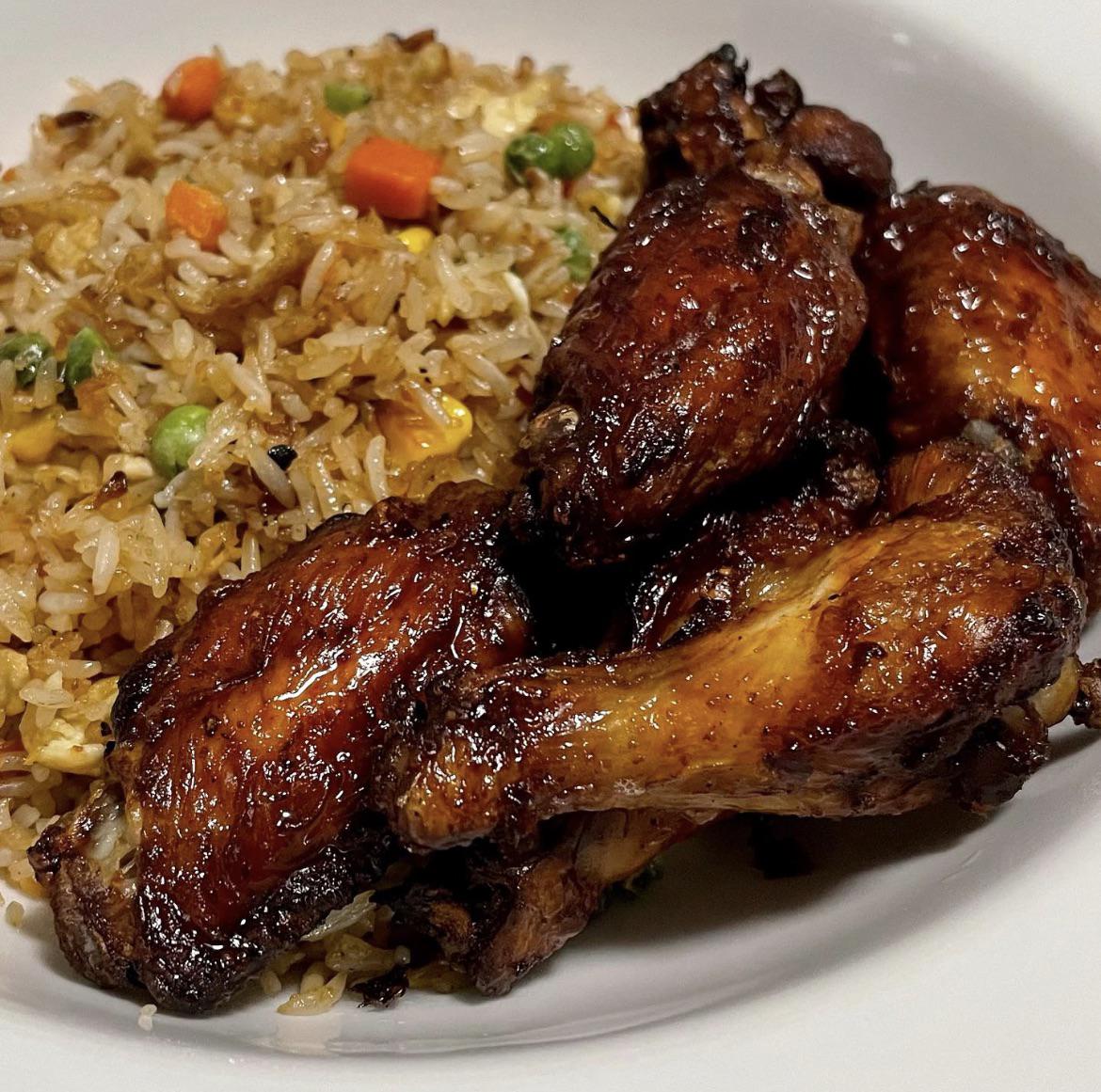 Fried Rice with Chicken Wings at Pepper & Co