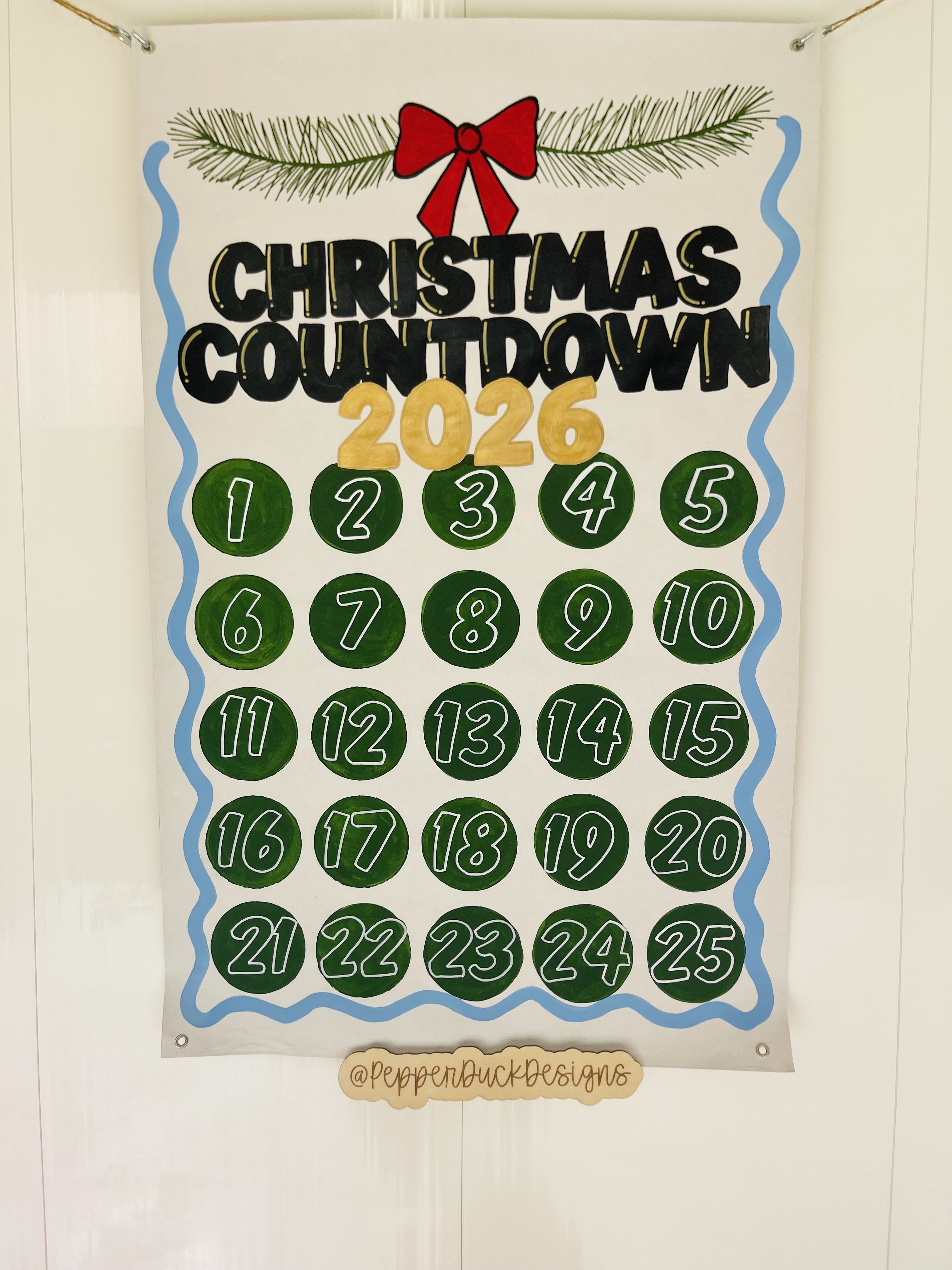 Christmas Countdown Bow
