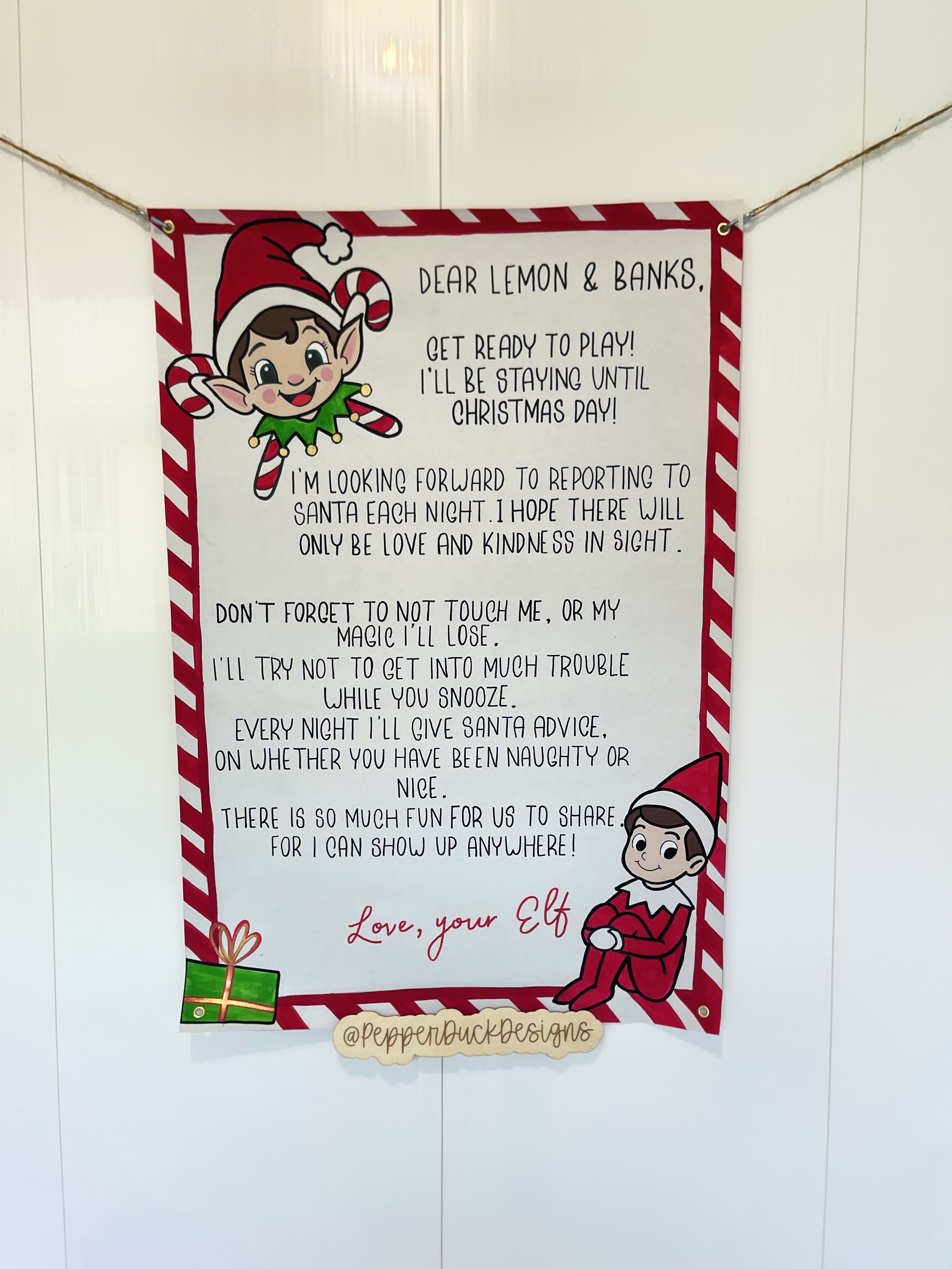 Elf on shelf intro letter