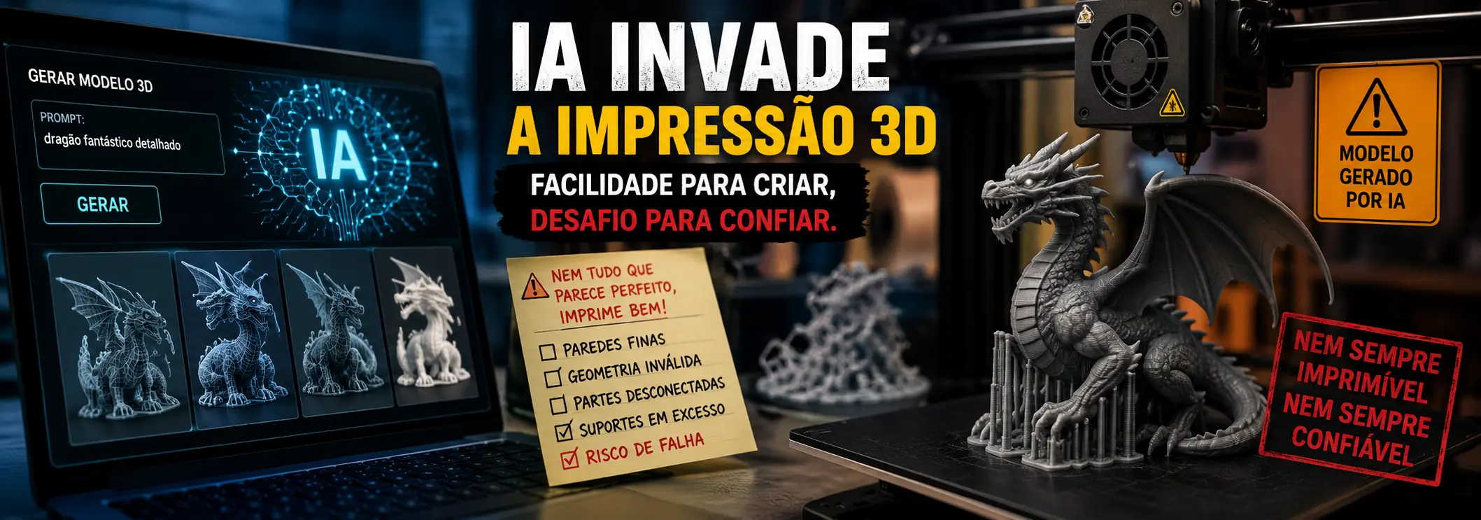 IA invade a impressão 3D e começa a gerar polêmica entre criadores