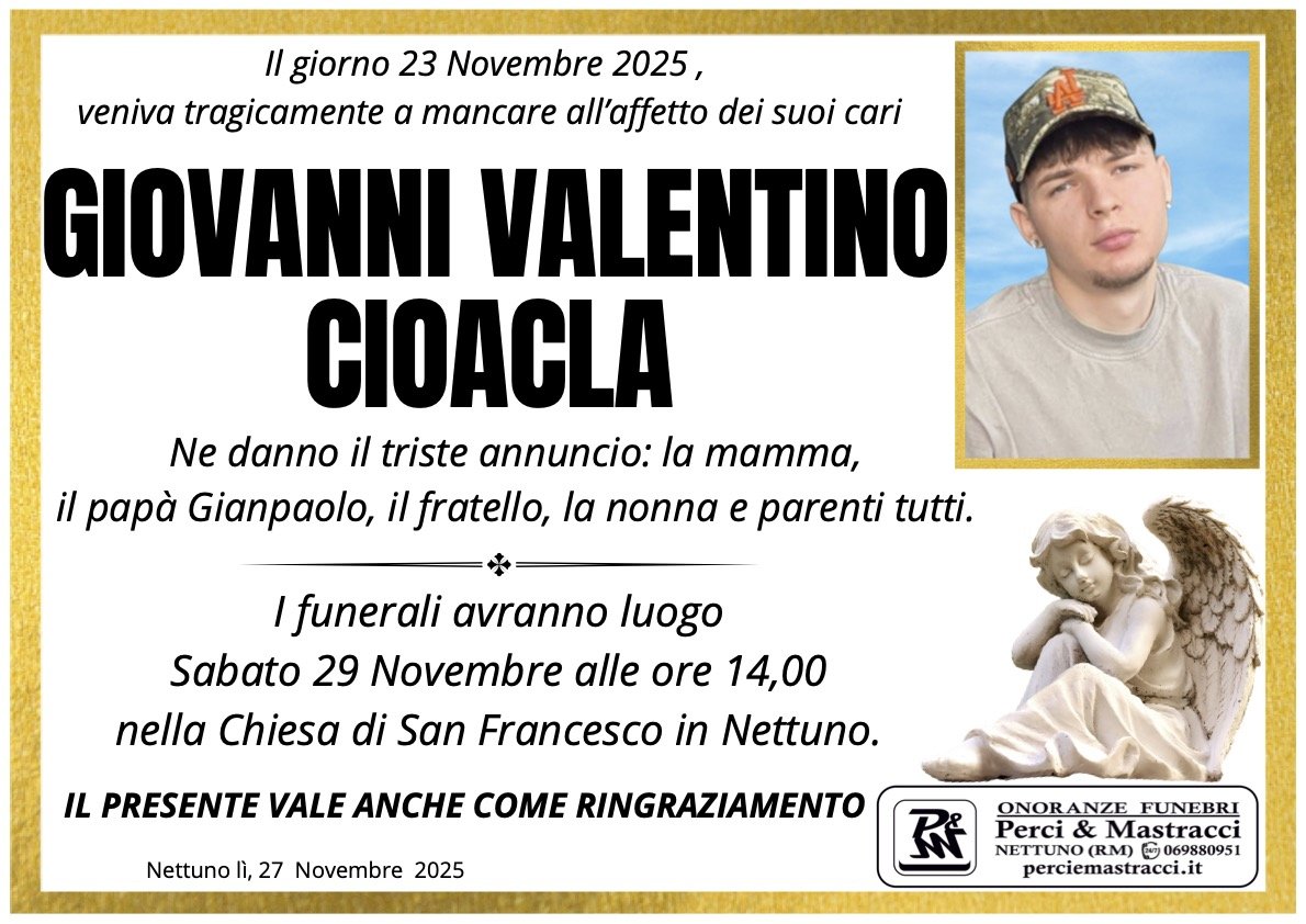 GIOVANNI VALENTINO CIOACLA