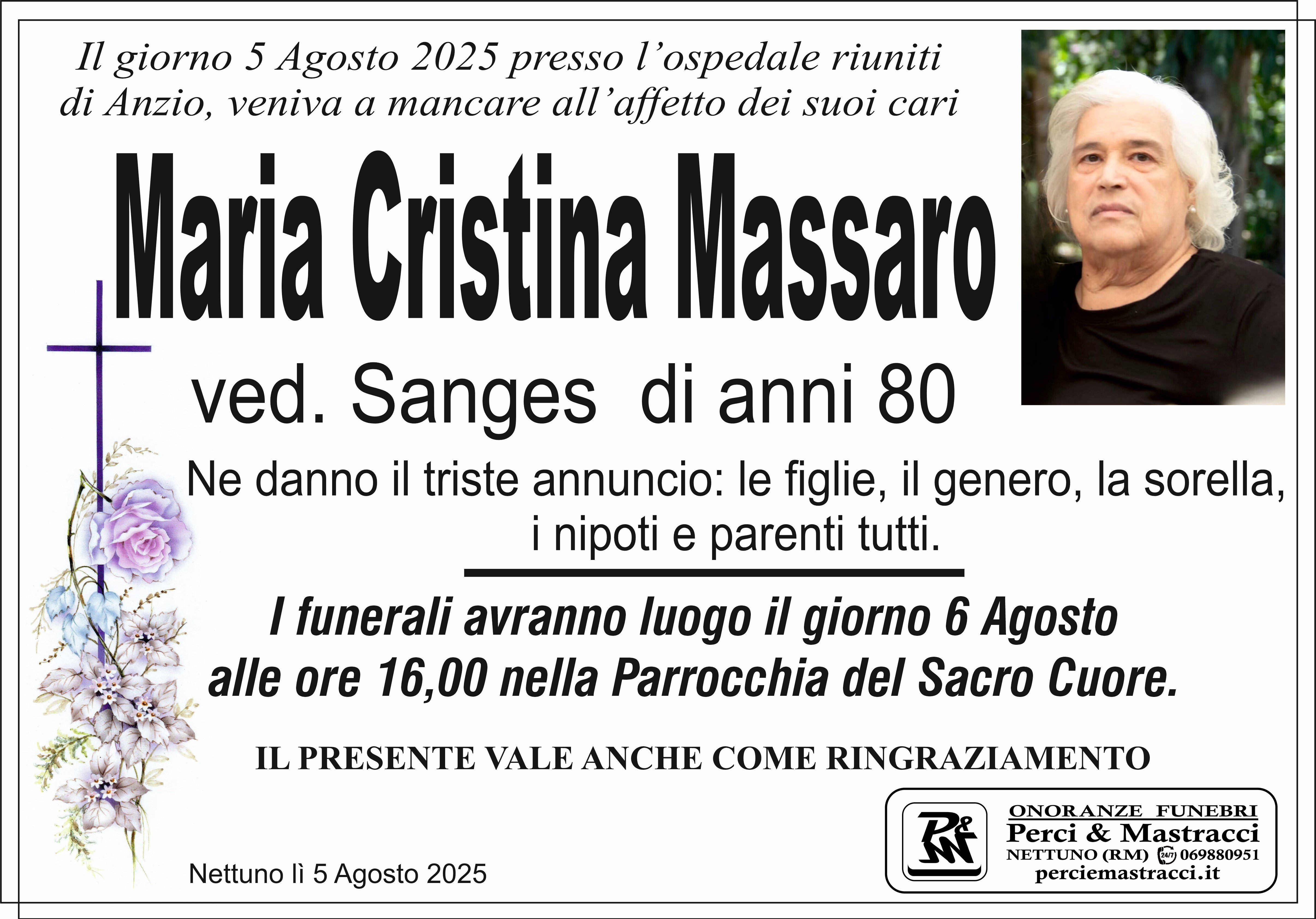 Manifesto di MARIA CRISTINA MASSARO