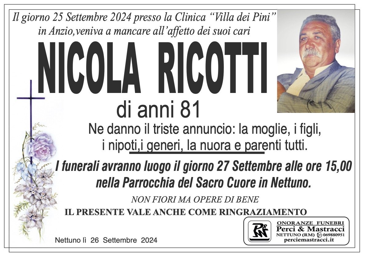 Manifesto di NICOLA RICOTTI