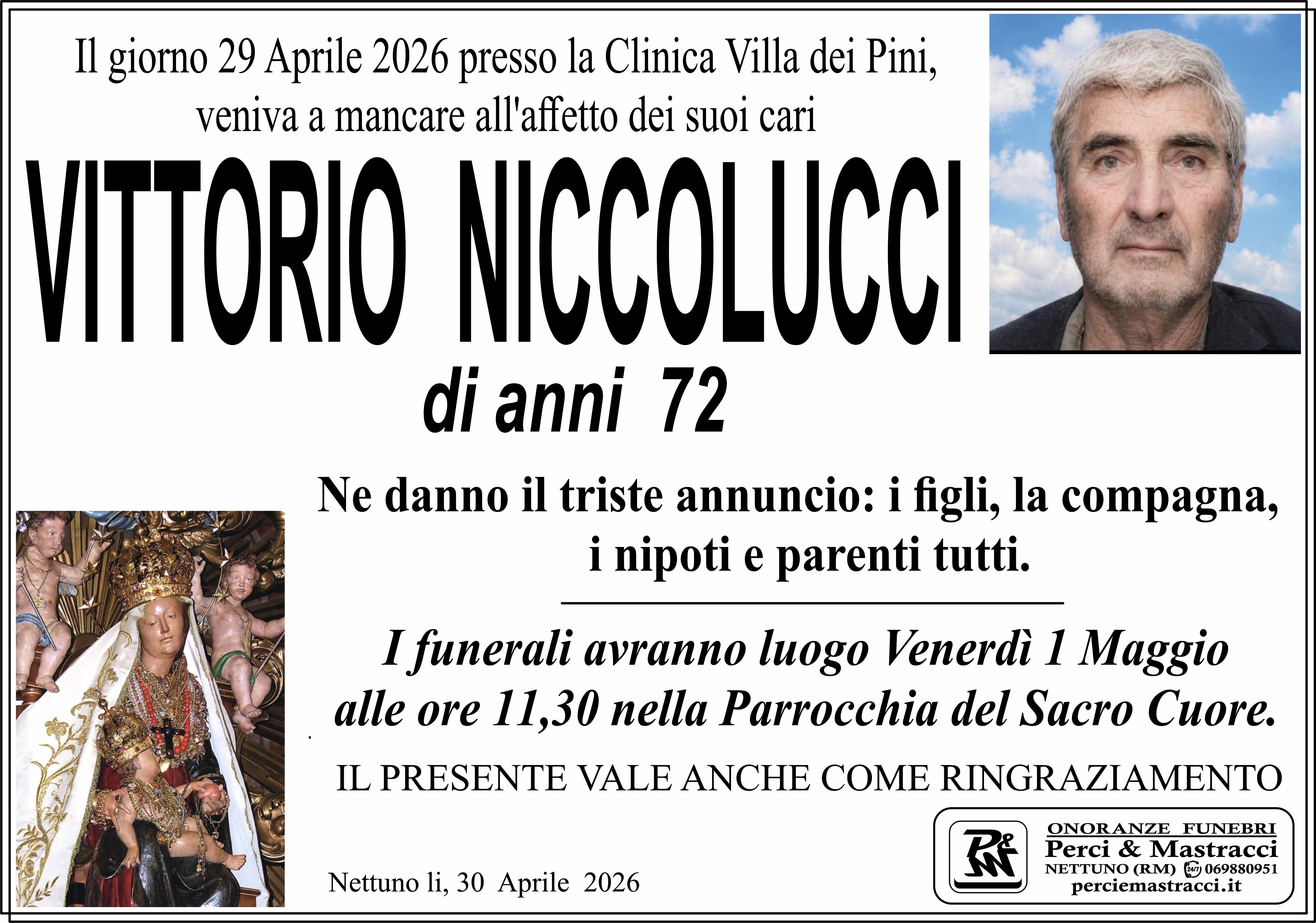 Manifesto di VITTORIO NICCOLUCCI