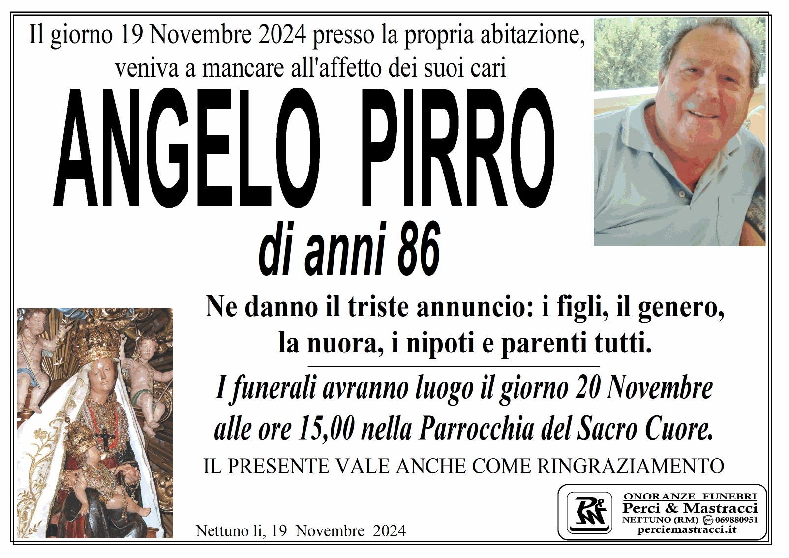 Manifesto di ANGELO PIRRO