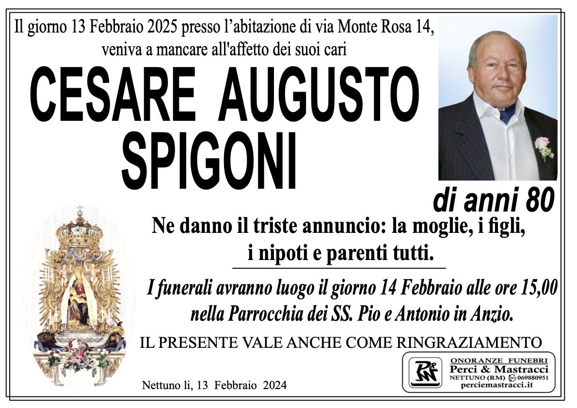 CESARE AUGUSTO SPIGONI