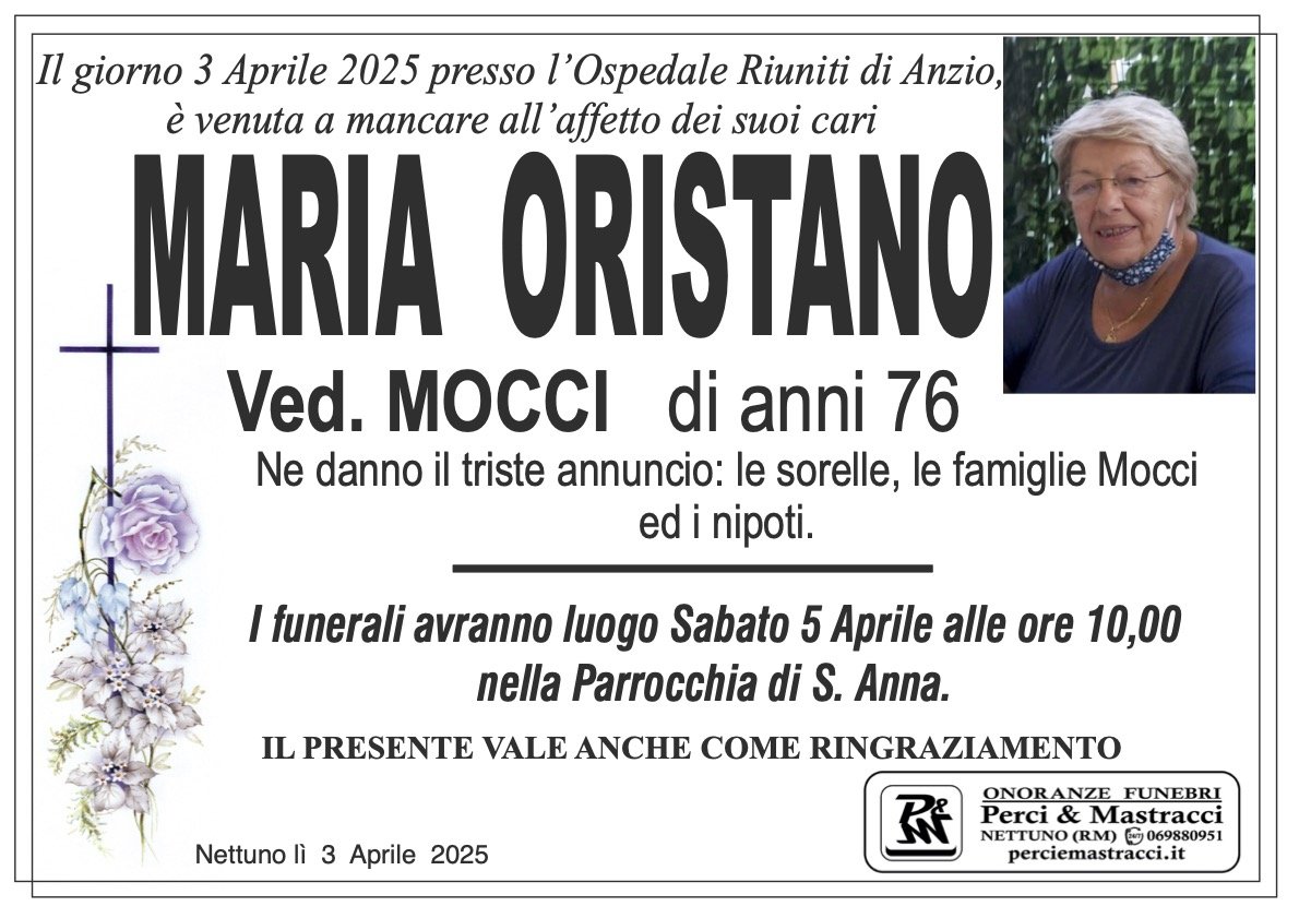 MARIA ORISTANO