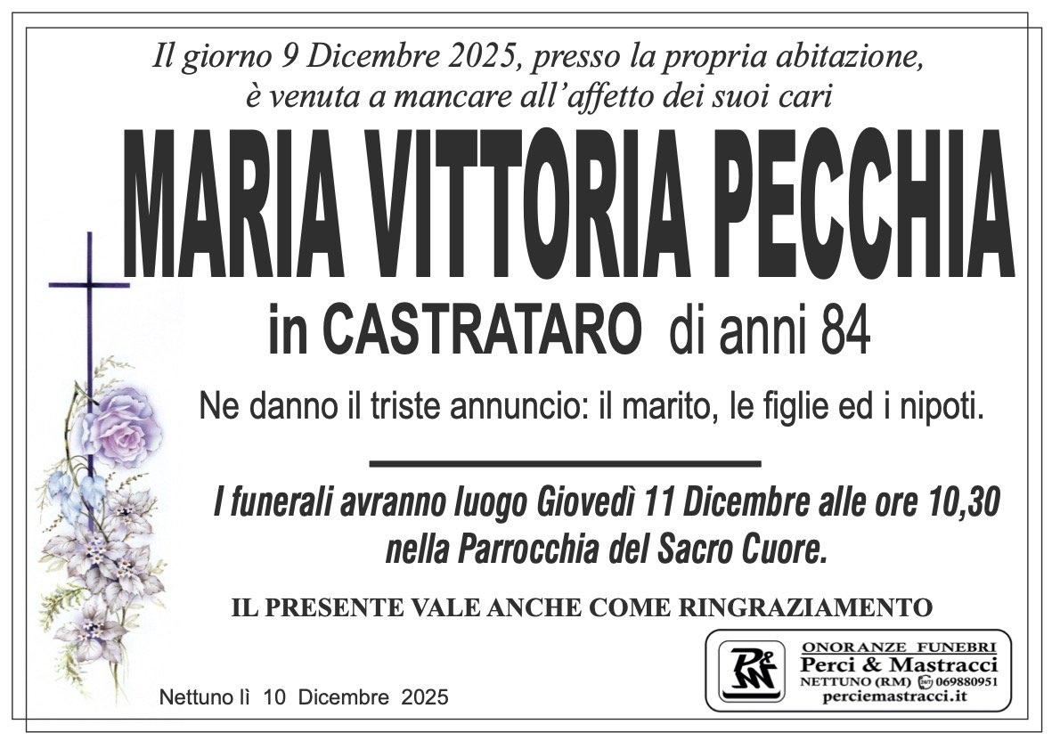 MARIA VITTORIA PECCHIA