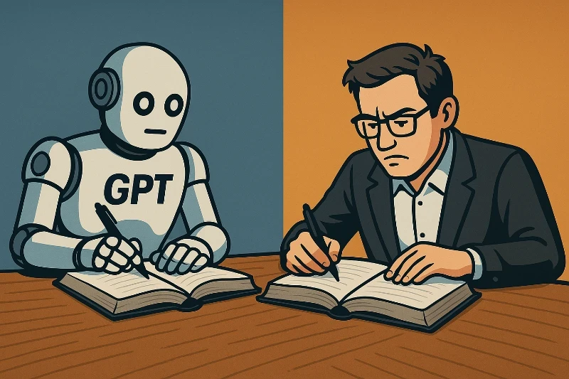GPT-4 vs. Human: Who Can Write a Book and Build a Business Faster? (Spoiler: Both Burned Out)
