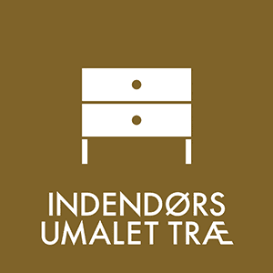 Indendørs umalet træ