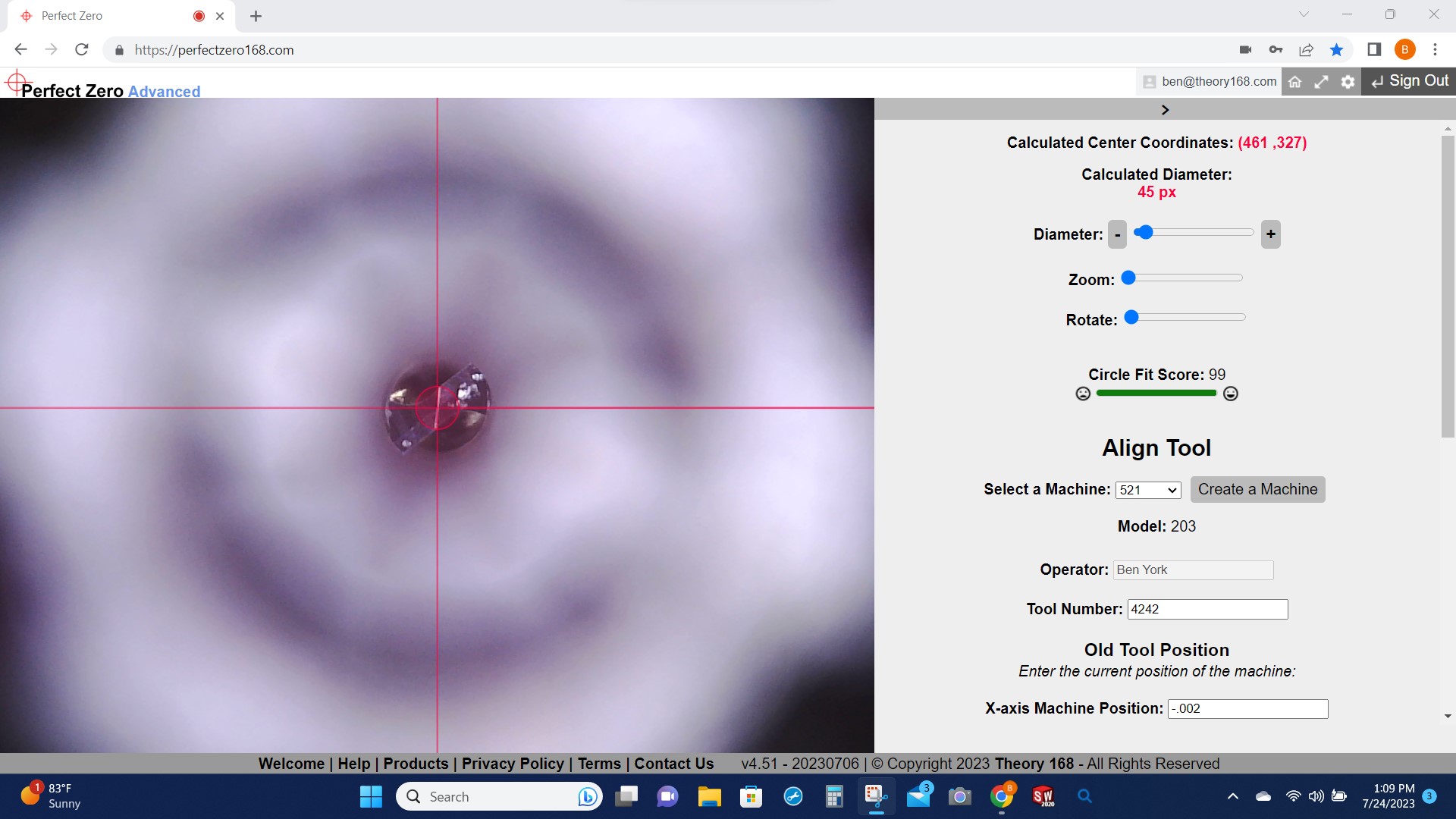 Perfect Zero CNC Alignment Advanced Web App