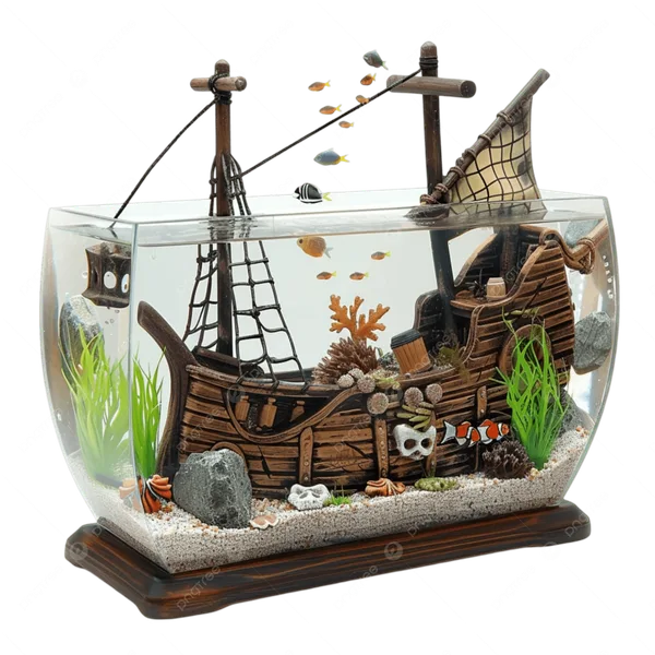 ADORNO PECERA BARCO PIRATA