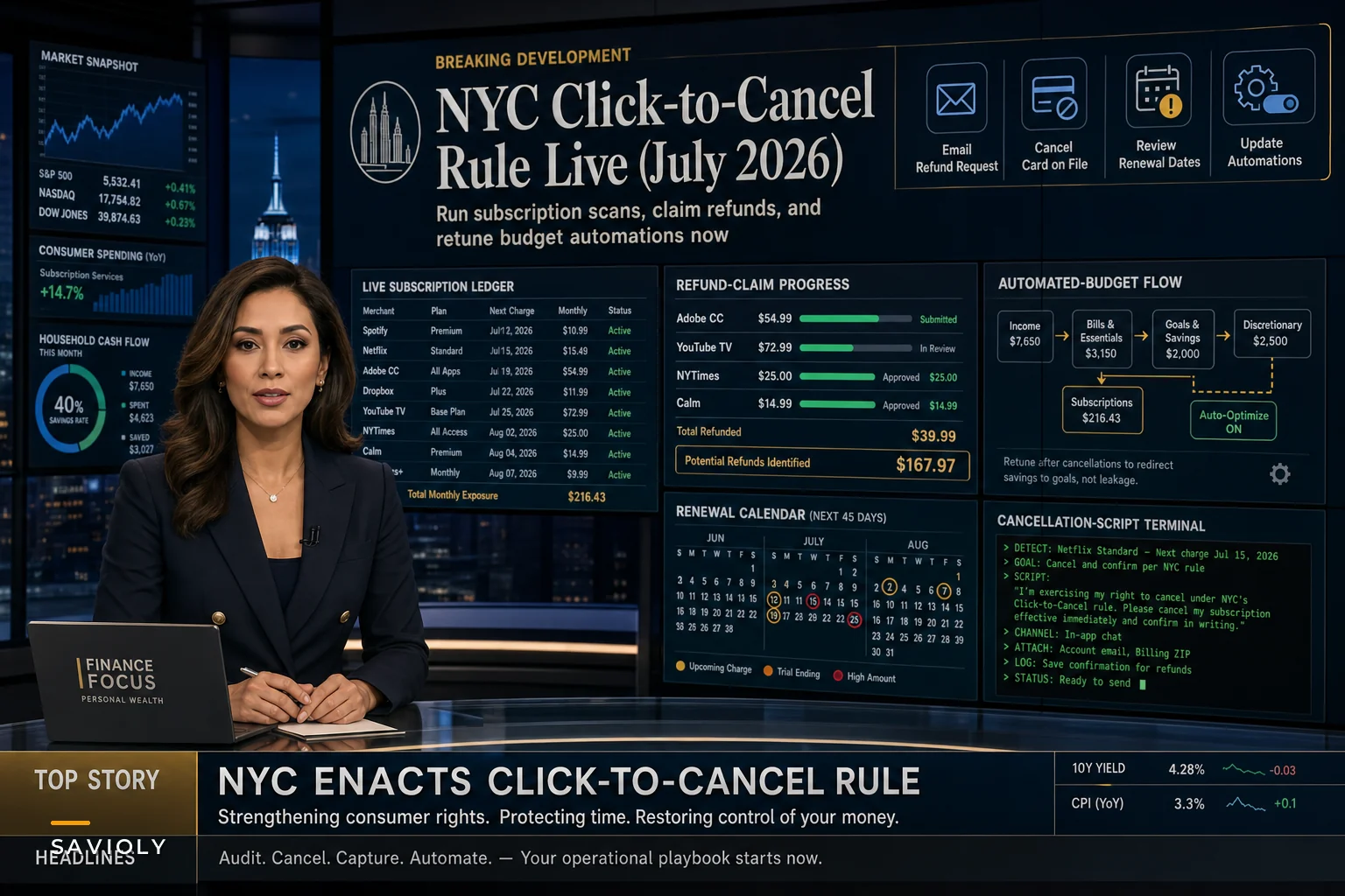 After NYC's Click‑to‑Cancel Rule: A Practical Checklist to Reclaim Recurring Costs, Capture Refunds, and Re‑tune Budget Automations