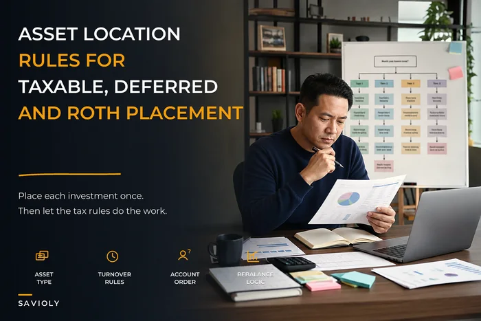 An asset-location framework that actually works: rules to place investments in taxable, tax-deferred, and Roth accounts