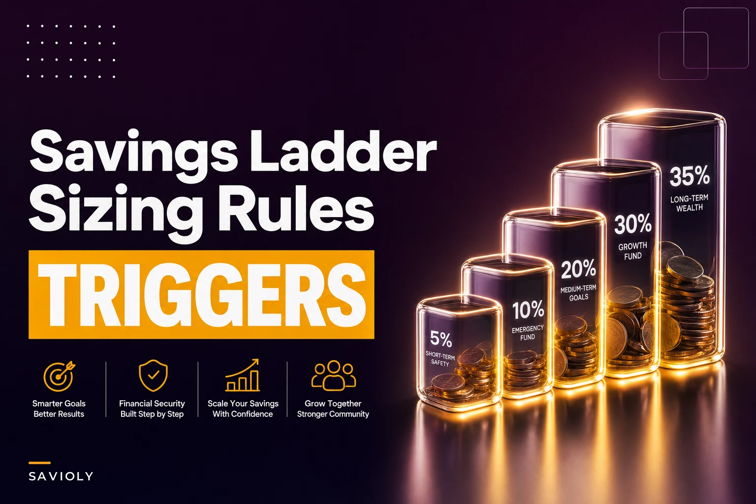 Build a savings ladder that works: prescriptive sizing rules, triggers, and rebalancing cadences by income band