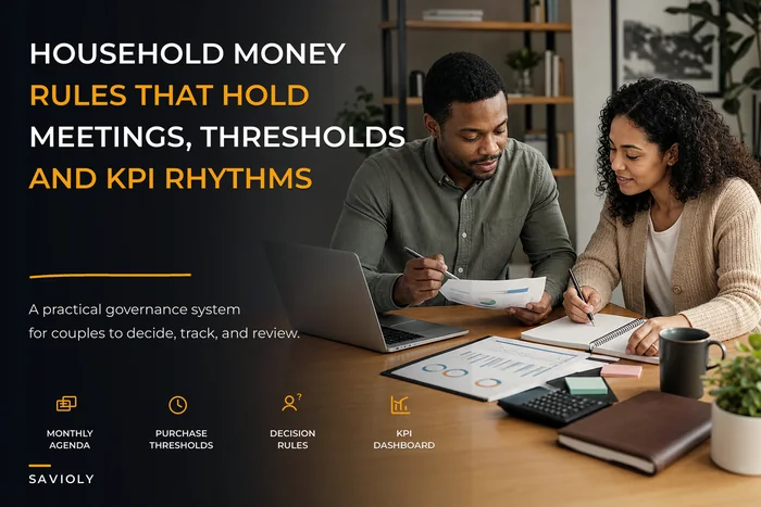 Household financial governance playbook: meeting agendas, decision ladders, and KPI templates for couples