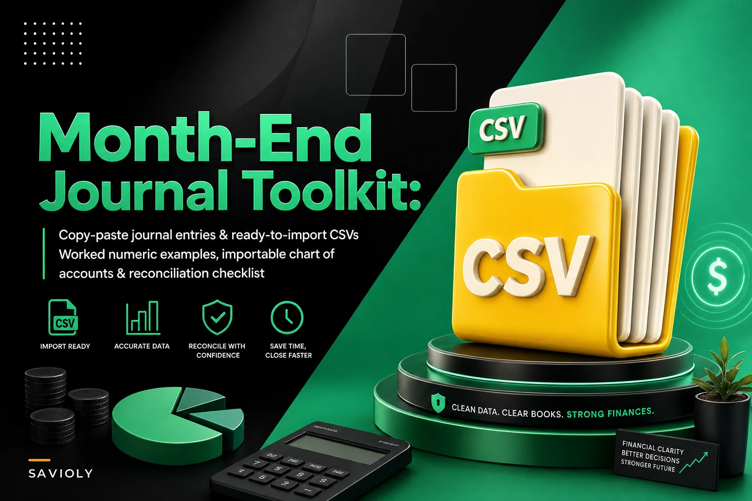 Month‑End Journal Entries & CSV/Spreadsheet Templates for Side‑Hustles: Worked Examples for Tax Provisions, Owner Draws, Merchant Fees, Accruals and Refunds