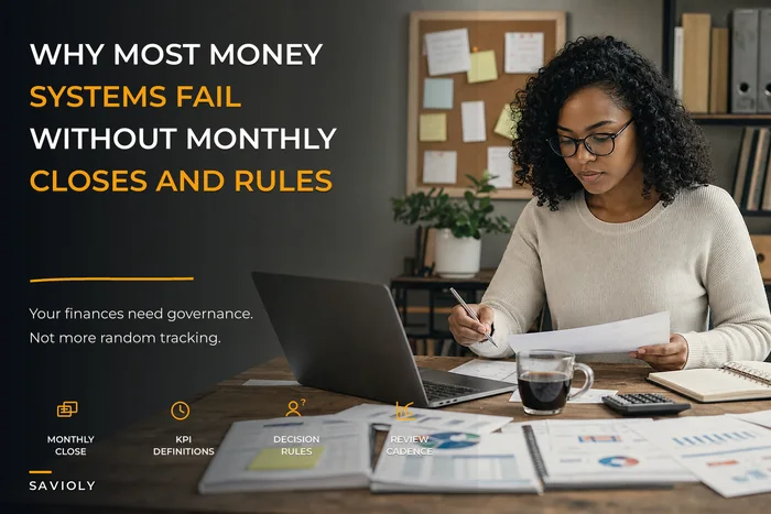 Most personal finance systems are broken—build an operating system with monthly closes, KPIs, and decision rules