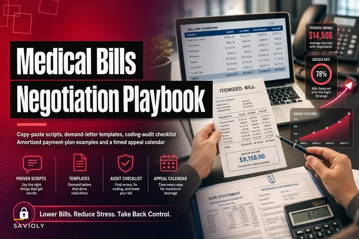 Negotiate hospital and medical bills: copy-paste scripts, a coding-audit checklist, amortized payment-plan examples, and an appeal calendar