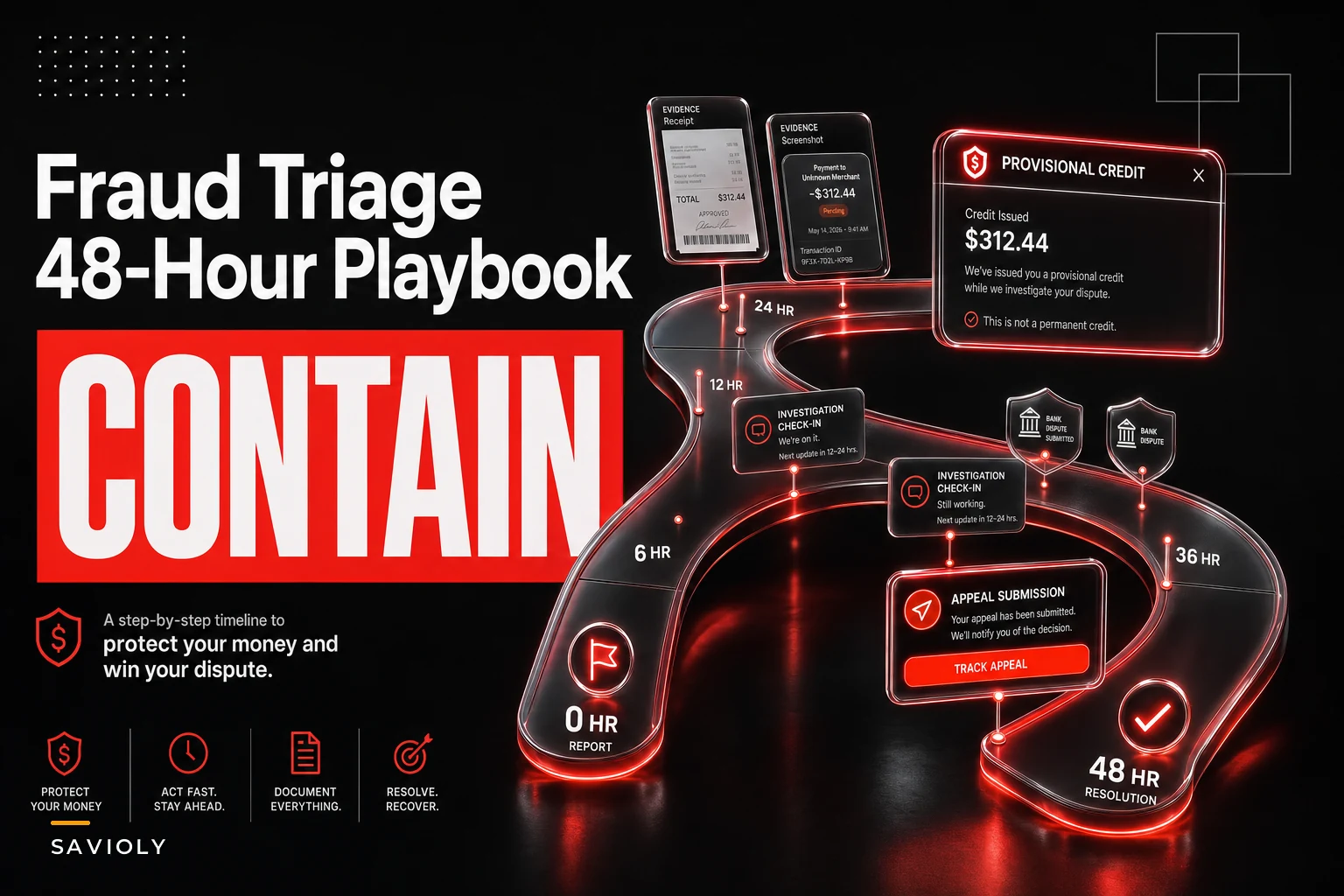 Payment-fraud triage for individuals: immediate 48-hour steps, evidence templates, and a reconciliation routine