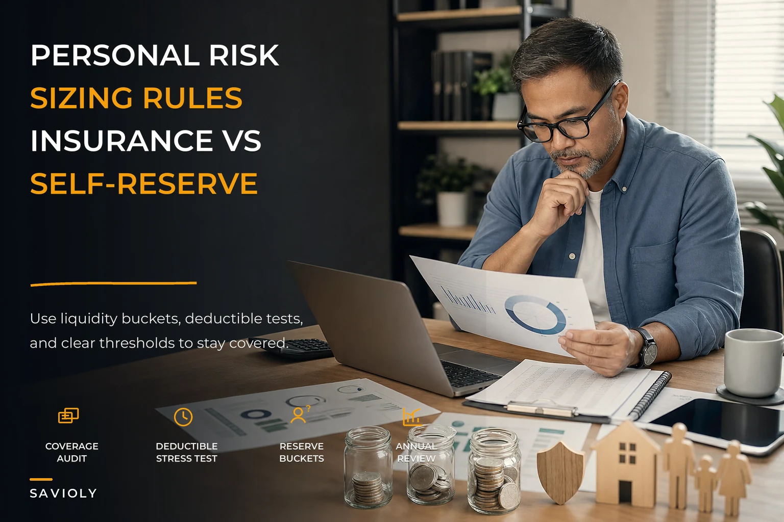 Personal risk-management rules: how to size insurance, choose deductibles, and set self-insurance thresholds