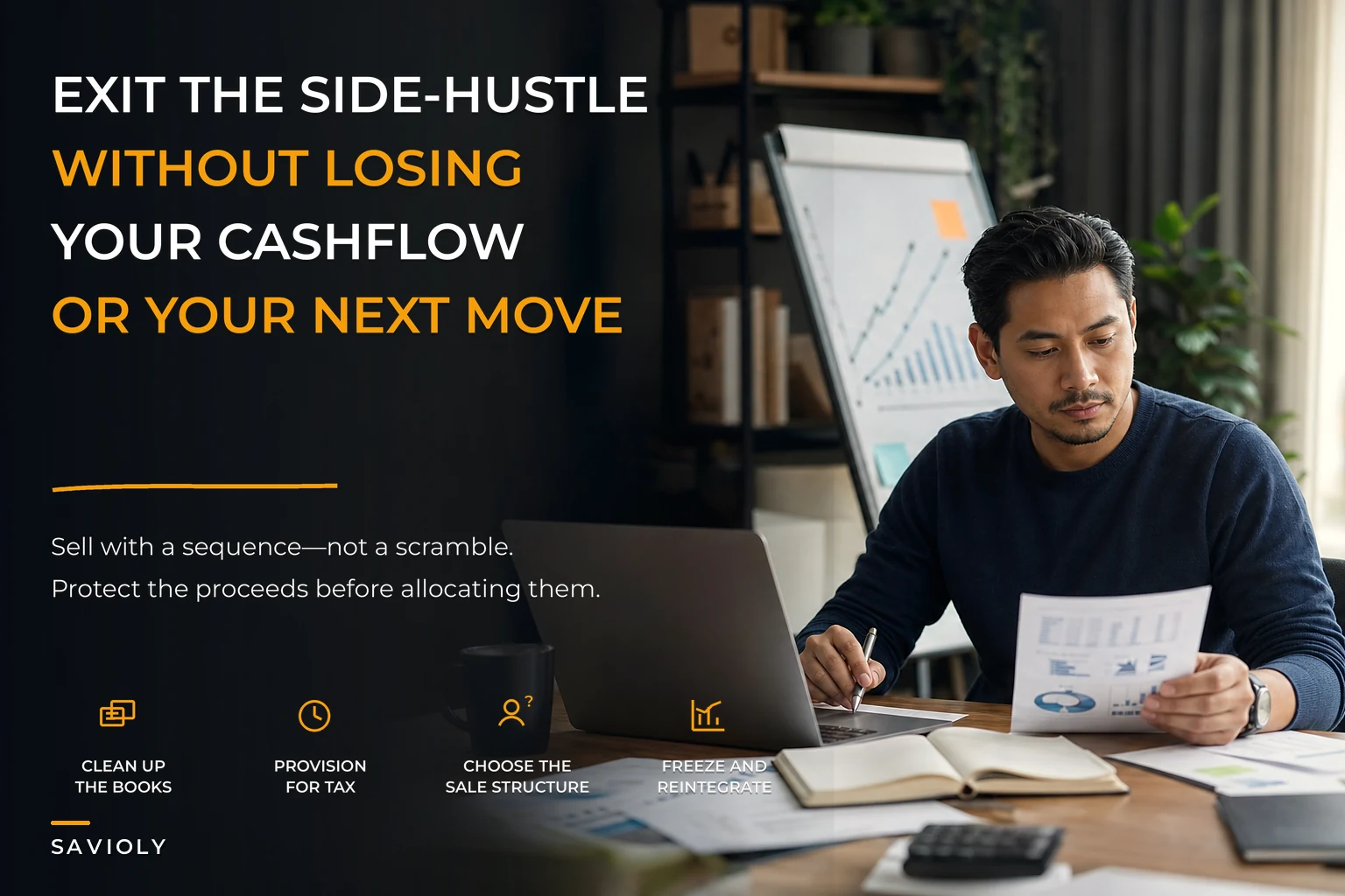 Side-hustle exit playbook to convert business proceeds into household liquidity