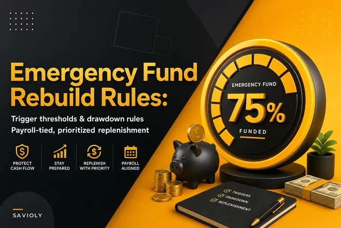 When to draw your emergency fund — and how to rebuild it without derailing goals: trigger rules and prioritized replenishment