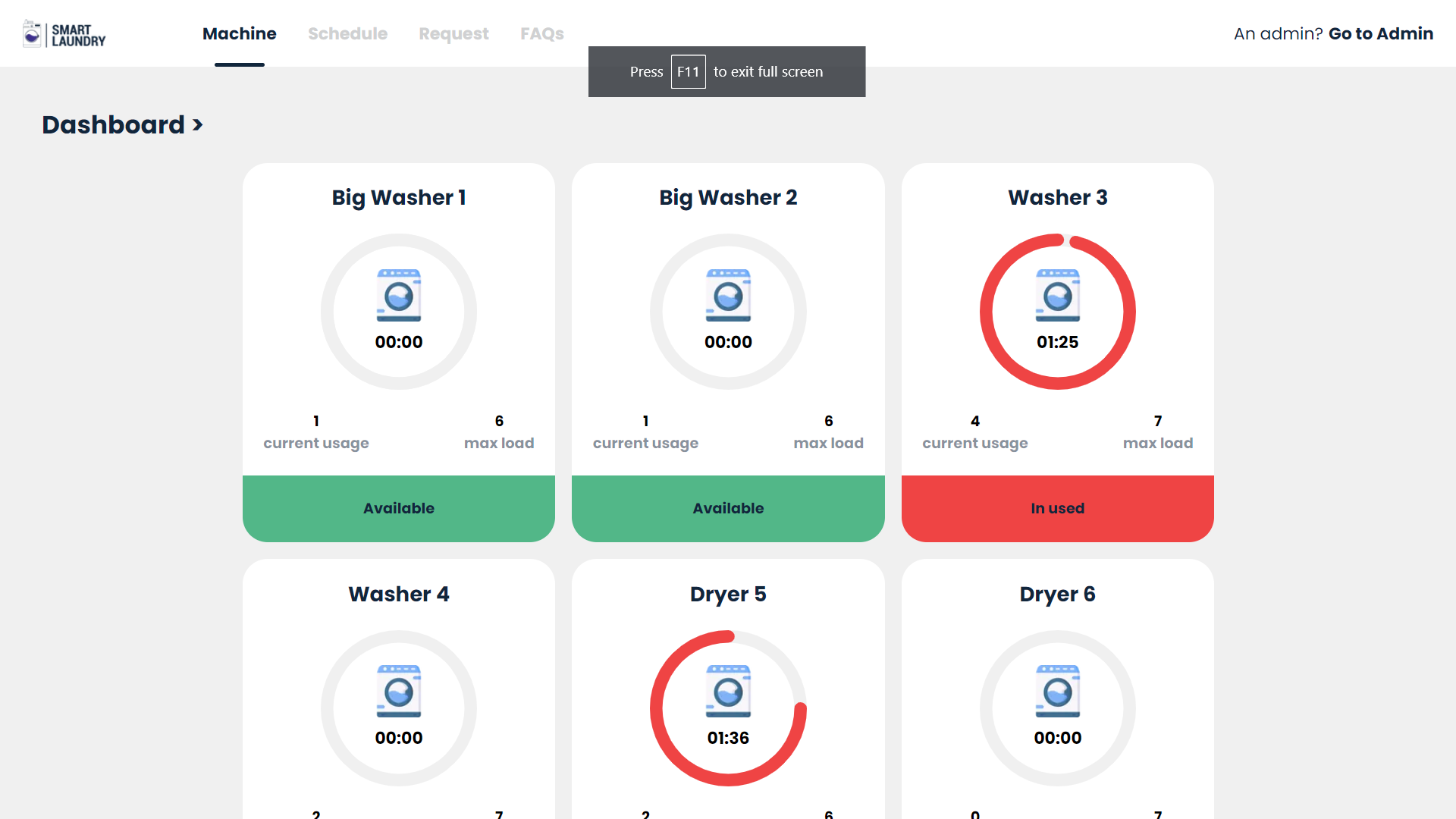 Smart Laundry Dashboard