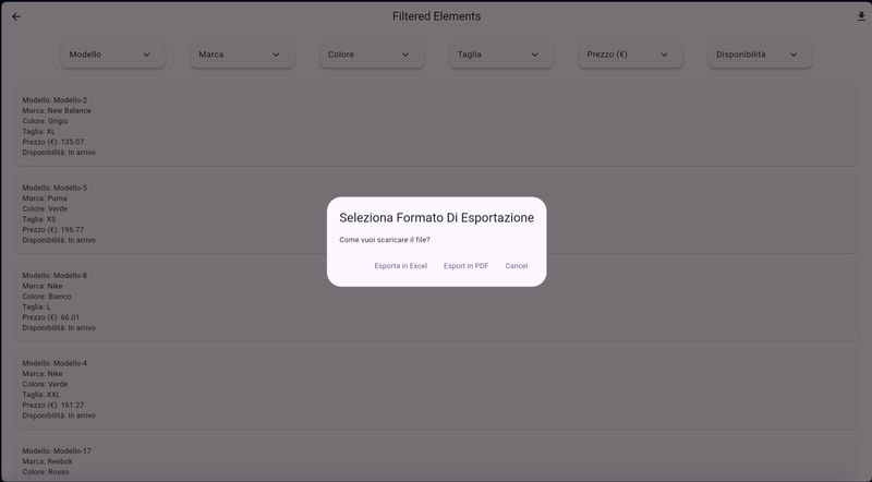 Schermate del vecchio prototipo Excel Category 4