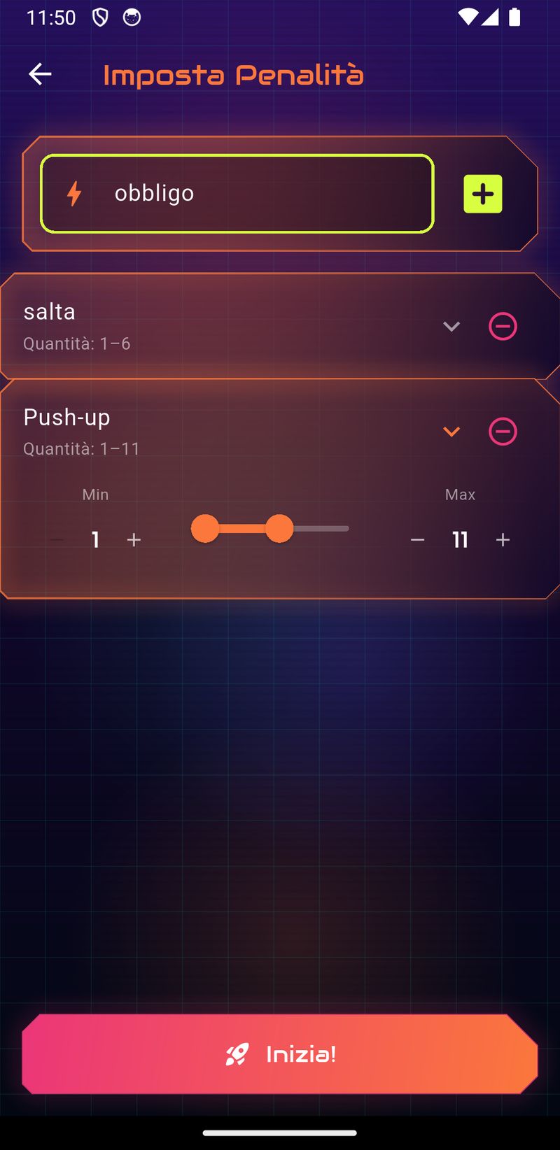 Player setup and custom penalties in Rulurp 2