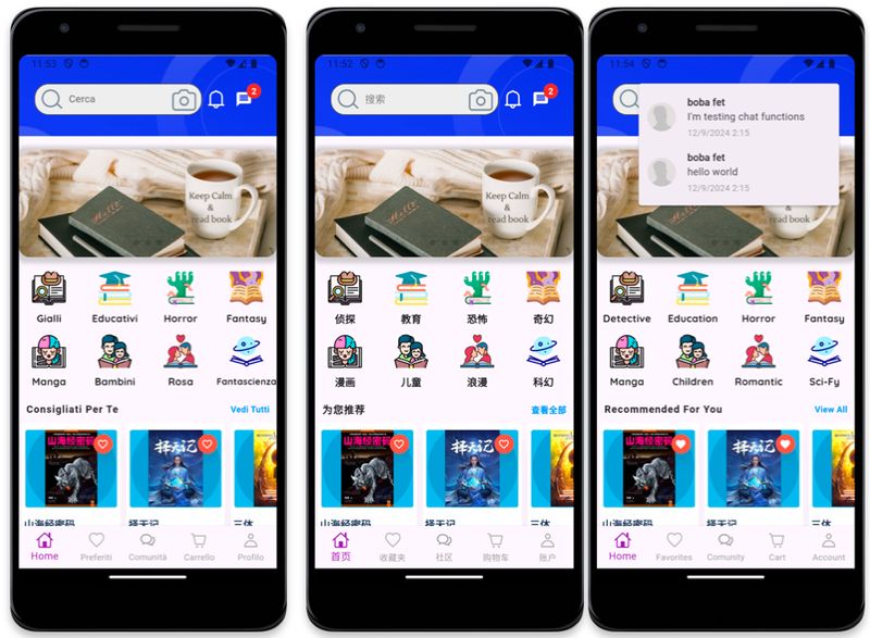 Examples with multi-language support and accessible components in Flutter 1