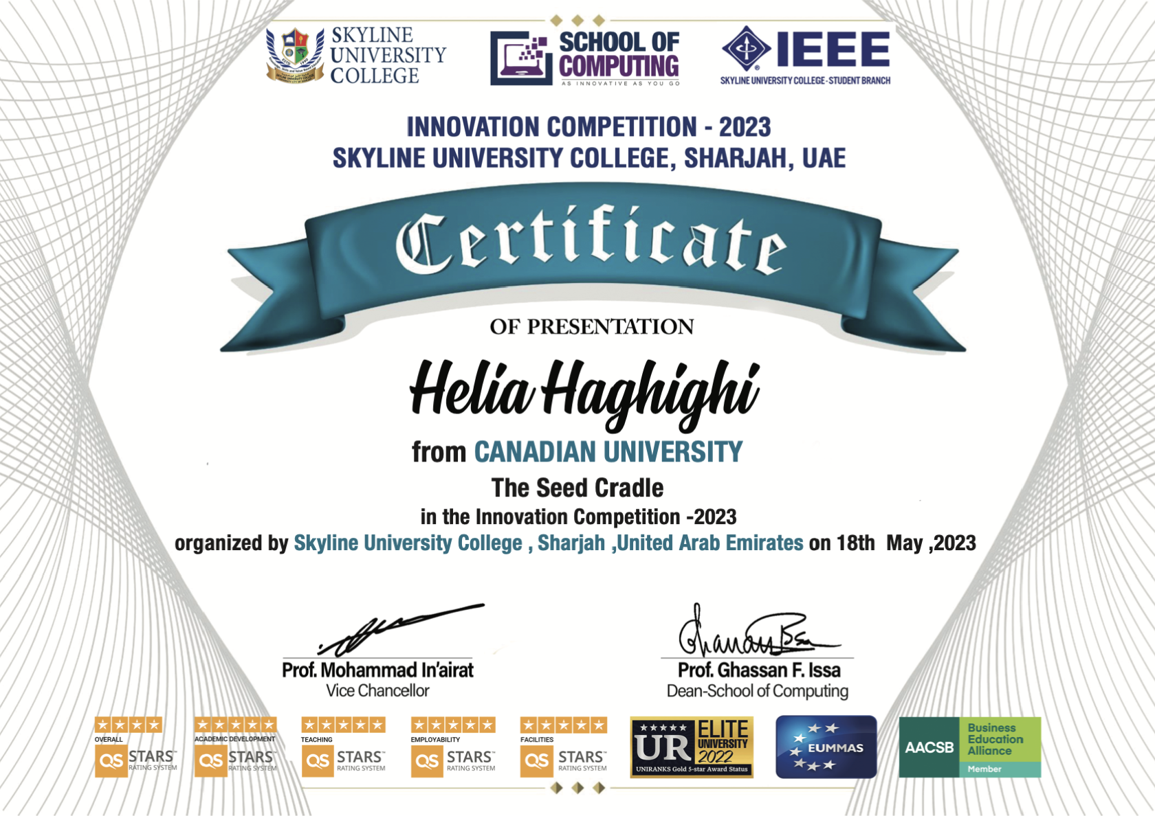 SKYLINE University College Innovation Competition
