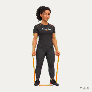 Band biceps curl · TrainAI