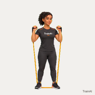 Band shoulder press · TrainAI