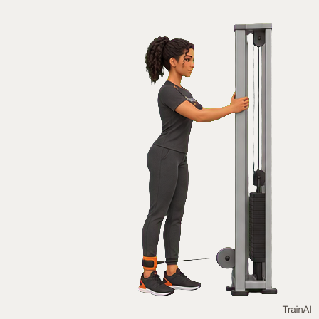 Cable glute kickback · TrainAI
