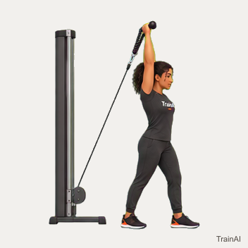 Cable overhead triceps extension · TrainAI