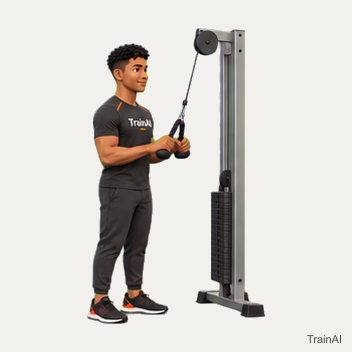 Cable triceps pressdown · TrainAI