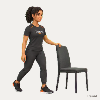 Chair-supported split squat · TrainAI