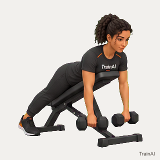 Chest-supported dumbbell row · TrainAI