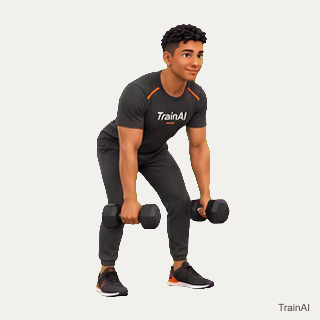 Dumbbell bent-over row · TrainAI