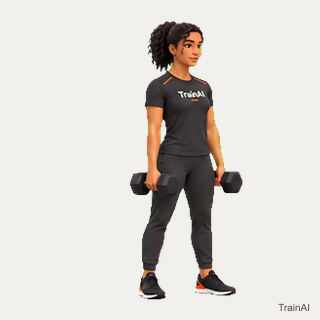 Dumbbell deadlift · TrainAI