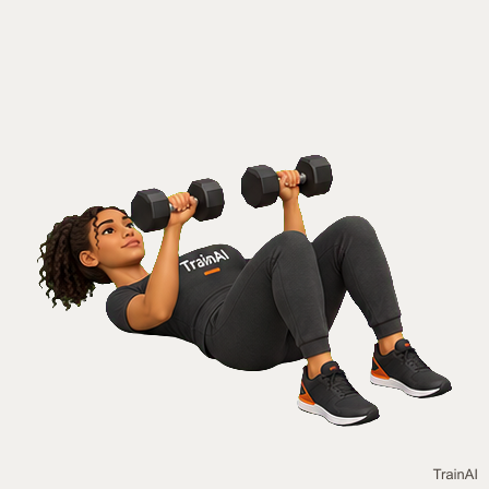 Dumbbell floor press · TrainAI