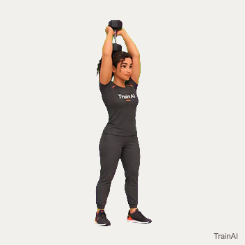 Dumbbell overhead triceps extension · TrainAI