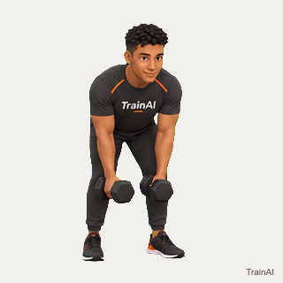 Dumbbell reverse fly · TrainAI