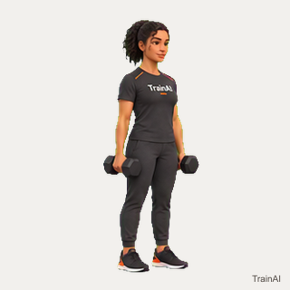 Dumbbell reverse lunge · TrainAI