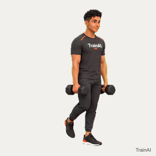 Dumbbell single-leg Romanian deadlift · TrainAI