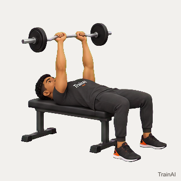 EZ-bar lying triceps extension · TrainAI